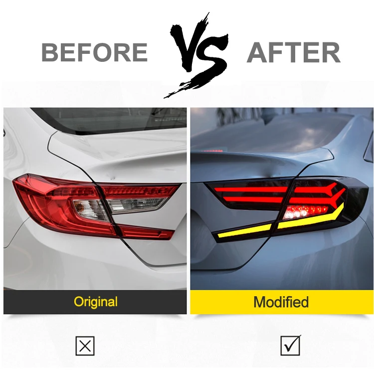 Car Parts Tuning Led Tail Lamp Modified Led Tail Lights For Honda Accord 2018