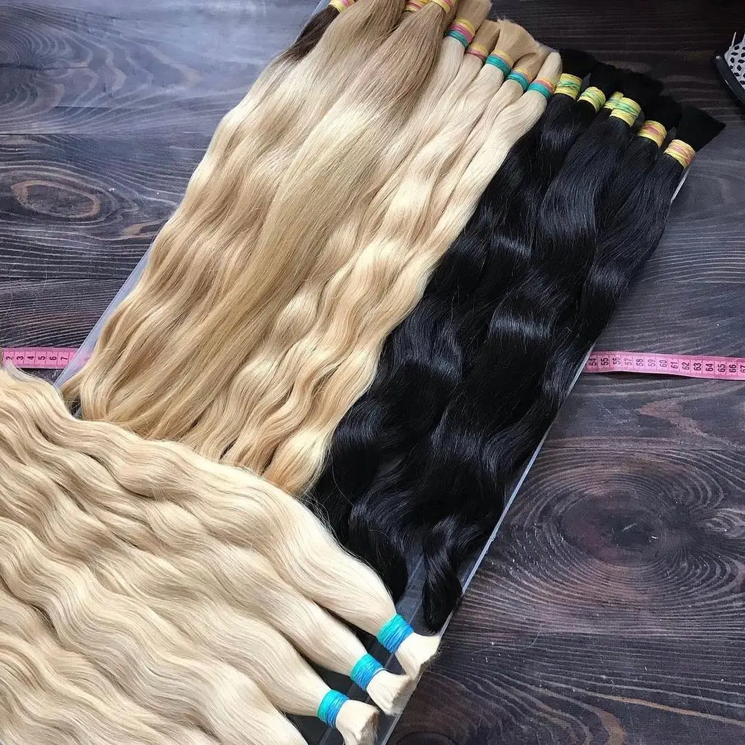 100% No Weft Human Hair For Braiding Machine Made Remy Straight No Weft Bundles Natural Braiding Hair Extensions