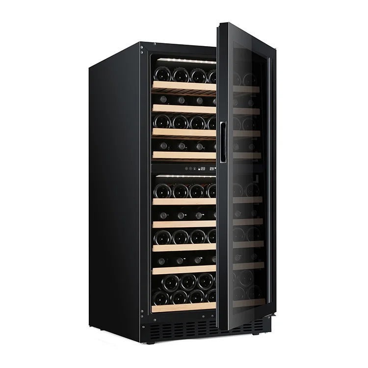 Bodega built-in wine cooler Electric Wine Cooler Double Door Bar Cabinet Low Noise hotel wine refrigerator