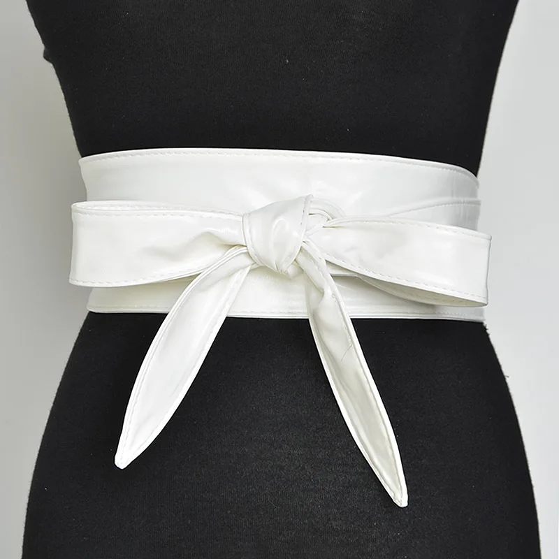 2024 Hot Selling Fashion Wide Girdle Pu Ladies Belt Corset Belts Bow Belts For Dress