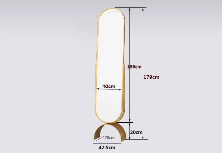 Bedroom Girl Floor Looking Thin and Narrow Dressing Mirror Simple Light Luxury Living Room Home Corner Full Body Mirror