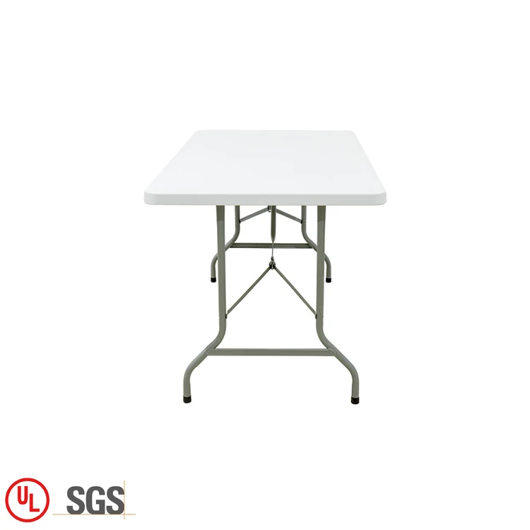 White plastic outdoor fold foldable folding portable catering picnic Rectangle Folding Table 5FT 4 person