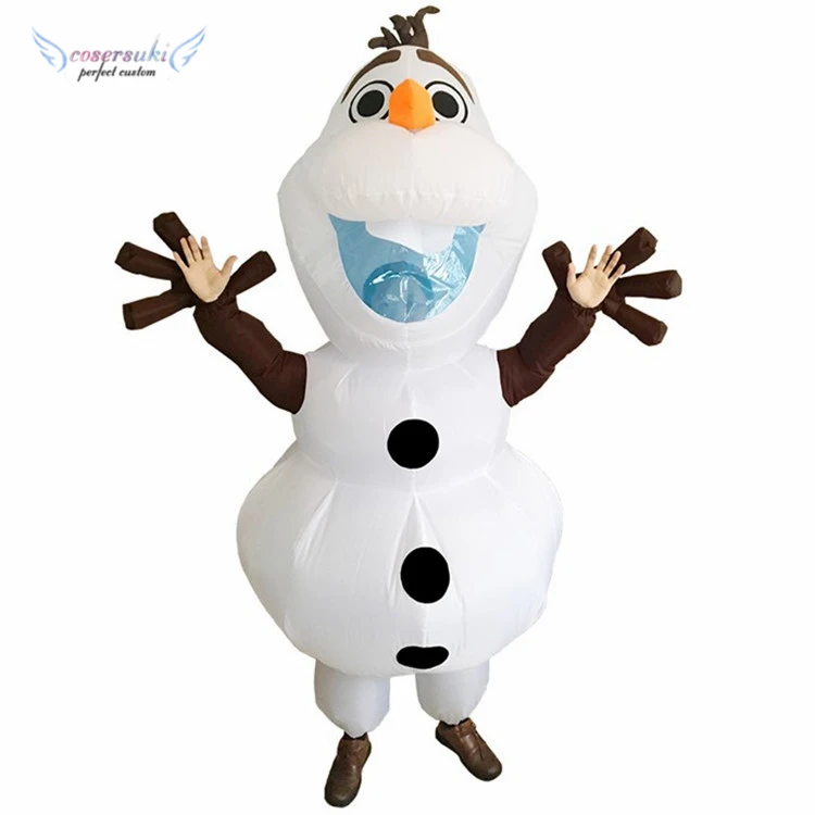 Костюм-талисман для Хэллоуина, карнавала, рождественской вечеринки, представлений, надувной костюм, Мультяшные игрушки, снег Олаф