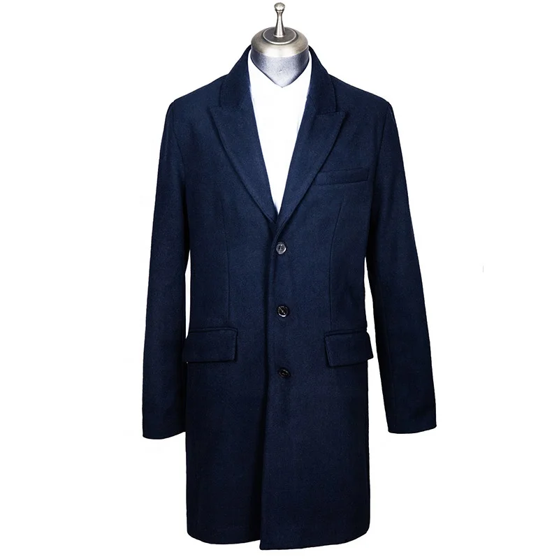 Winter Coat for Men Custom Brand Men Winter Outdoor Wool Coat Business Indoor Long Coats For Men Blazer Black Quantity
