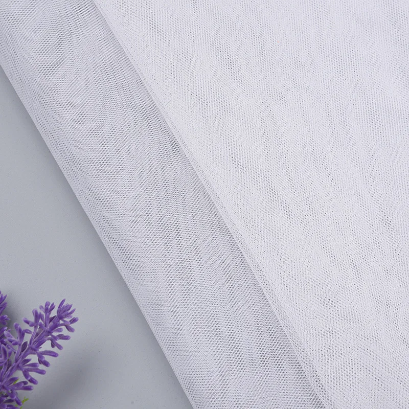 Ecol friendly formaldehyde-free tulle 100% poly stiff hard hand feeling tulle fabric for dress lining