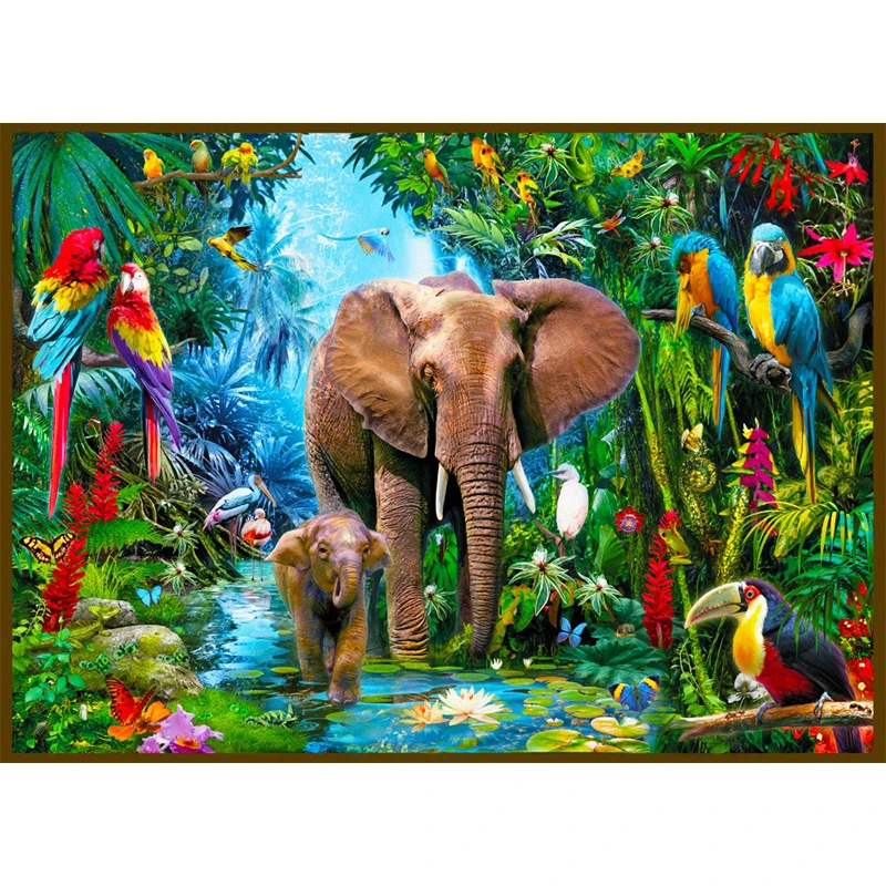 2022 Новый Высокое качество оптовая продажа 3d квадратный полностью своими руками, продажа по оптовым ценам; Принт дрель слона Набор для создания алмазной мозаики