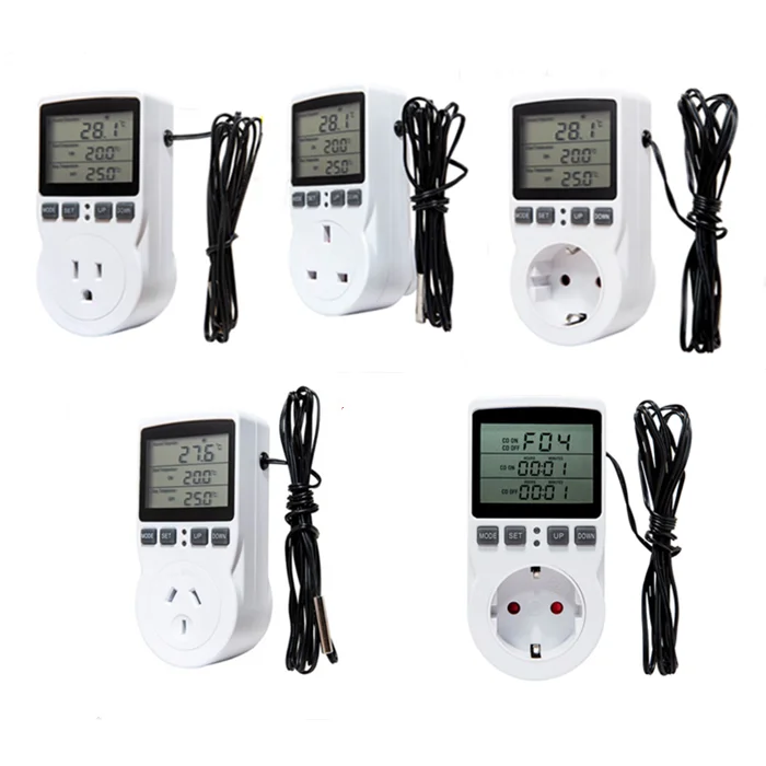 Новый продукт 2021, разъем для термостата с таймером, переключателем, нагревом и охлаждением, розетка с обратным отсчетом 100 В ~ 250