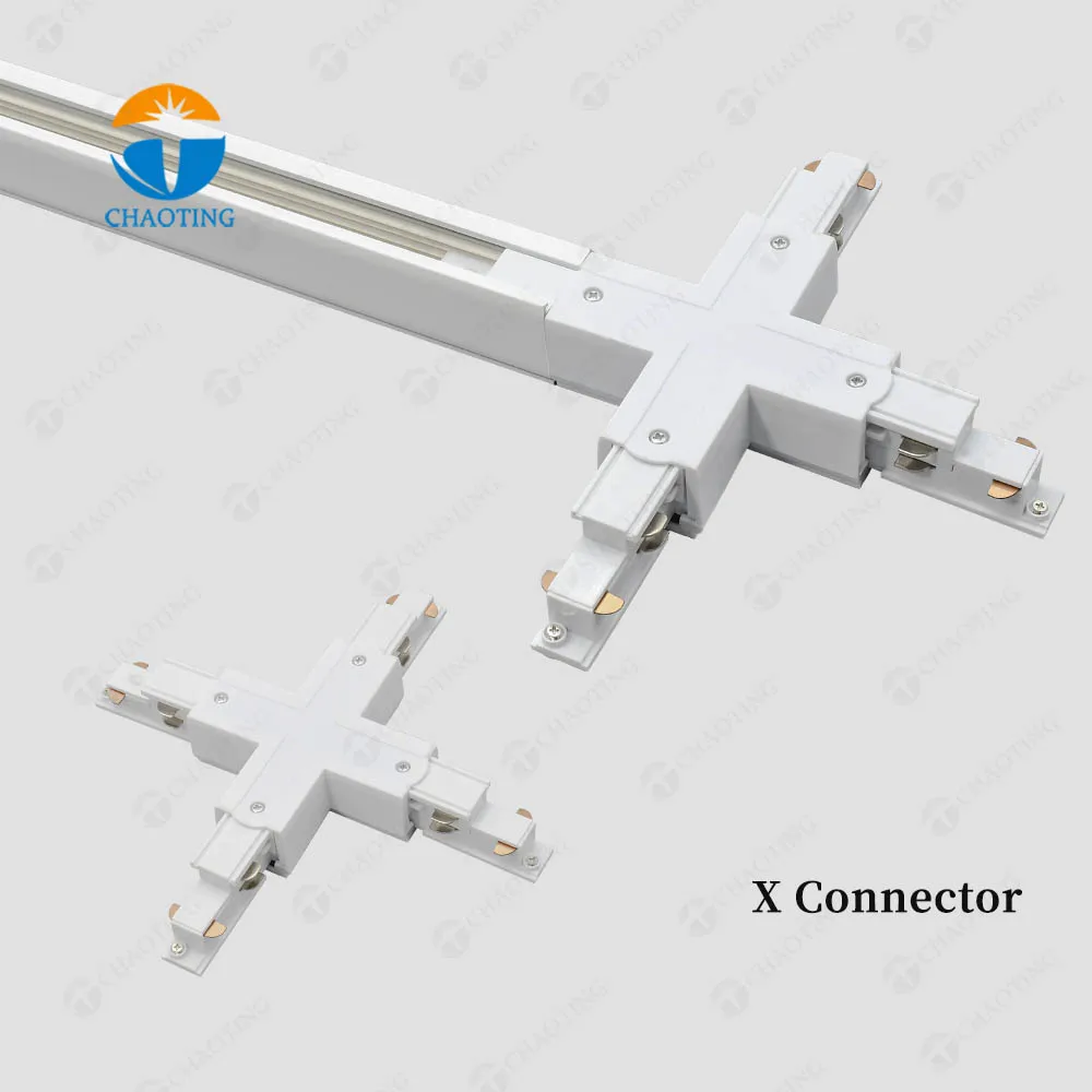 Surface Recessed Ceiling Linear Led Spot Track Lighting Fixture Rail Accessories Connectors Aluminum 6Wire Track and Rail System