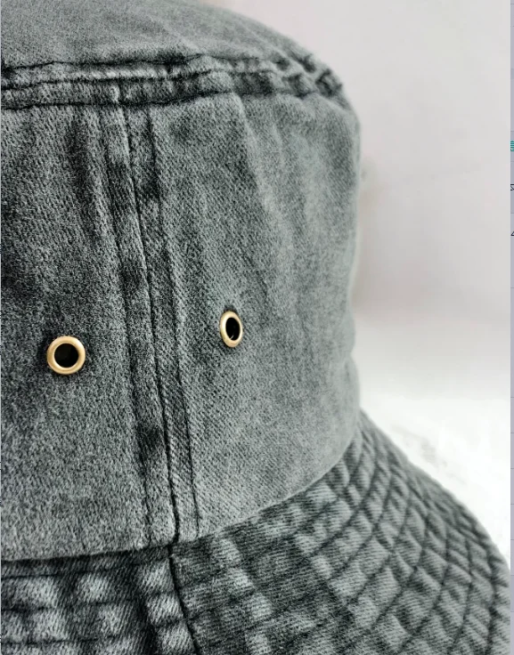 Custom Unisex Fashion design colorful blank denim bucket hat