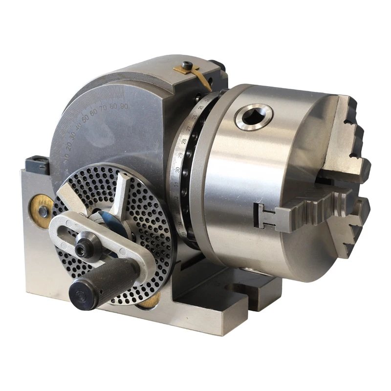 Factory Direct Sale BS-0 Vertex Vevor Universal 5 inch Height High Precision Dividing Head Set with 125mm Lathe Chuck
