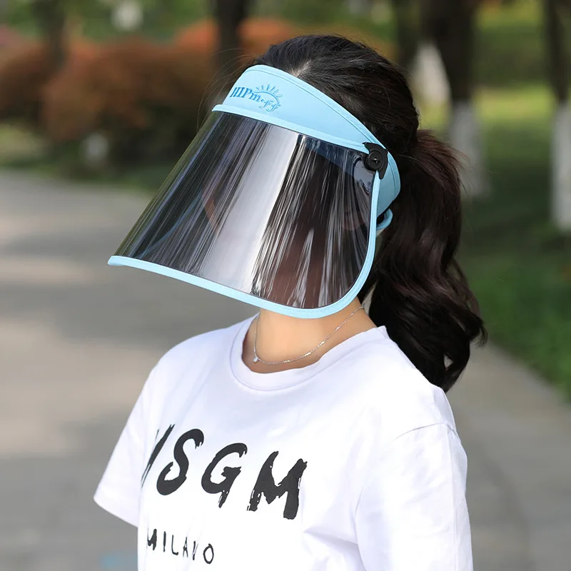 Stock UV Protection Plastic PVC Visor Cap Beach Sun visor Hat Promotion Advertising Tuorist Team Wide Brim Airtop Cap