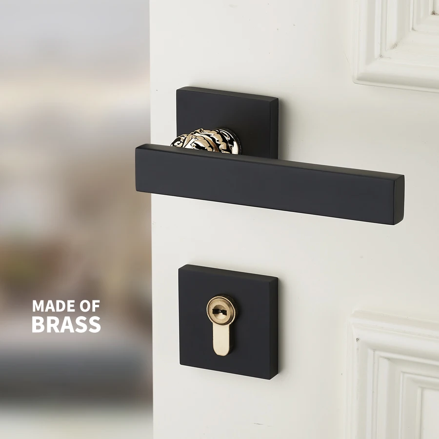 YZH full brass best selling and good quality exquisite style split lock for interior door