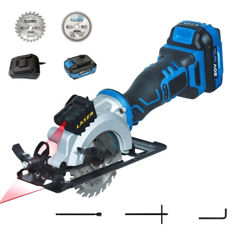 20V lithium mini electric circular saw household hand-held woodworking saw multi-function portable circular miter saw