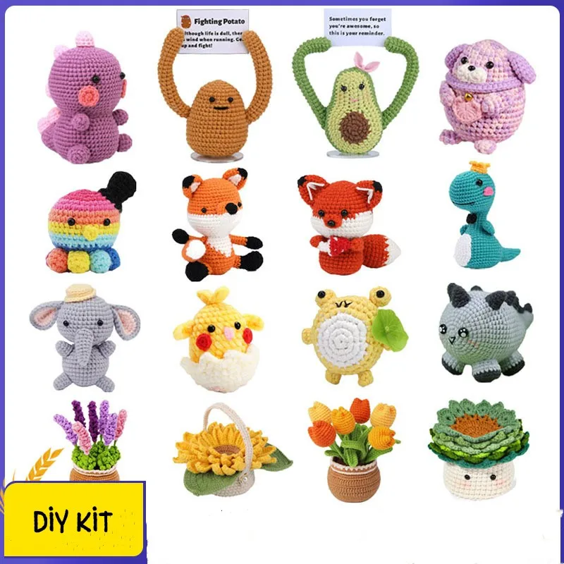 factory supply 100 patterns yarn Crochet Hook Set Accessories Kit kids DIY yarn craft Kit