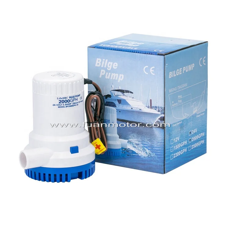 2500GPH 12V rule marine pump for bilge drainage yacht