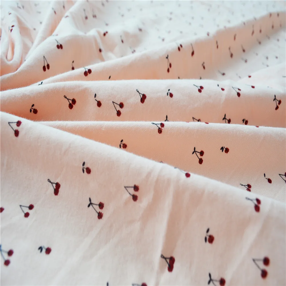 Трикотажная ткань из 100% хлопка с принтом вишни BCI
