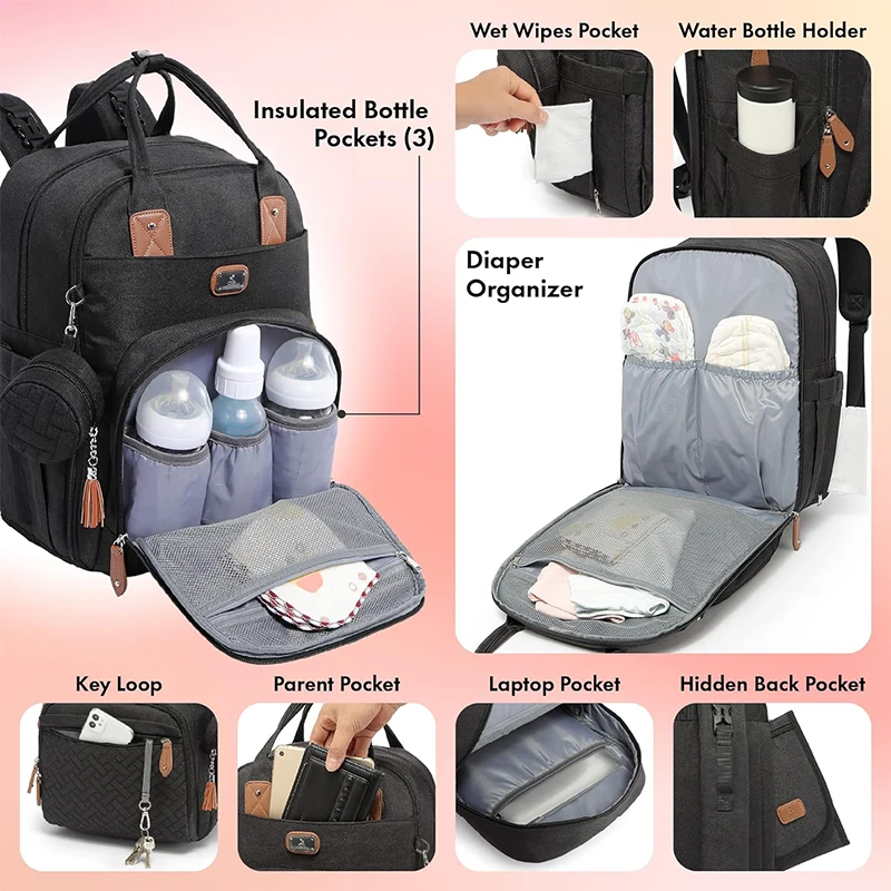 Baby Mummy Backpack Bag Foldable Diaper Bag Baby Mochilas Travel Diaper Bag For Mothers Mummy nappy back pack