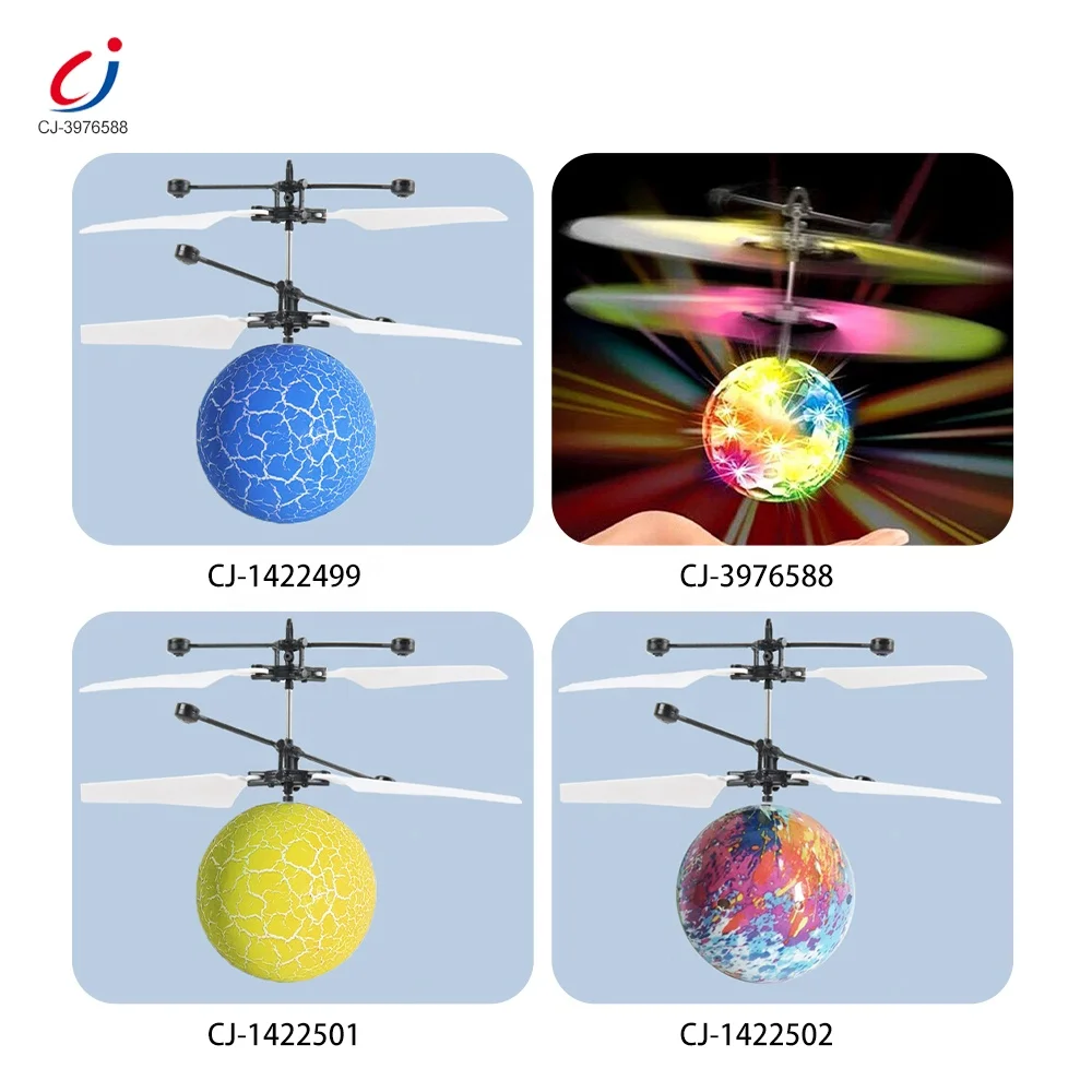 Chengji hand controlled rc helicopter flying ball flashing drone ufo infrared induction flying ball helicopter for kids