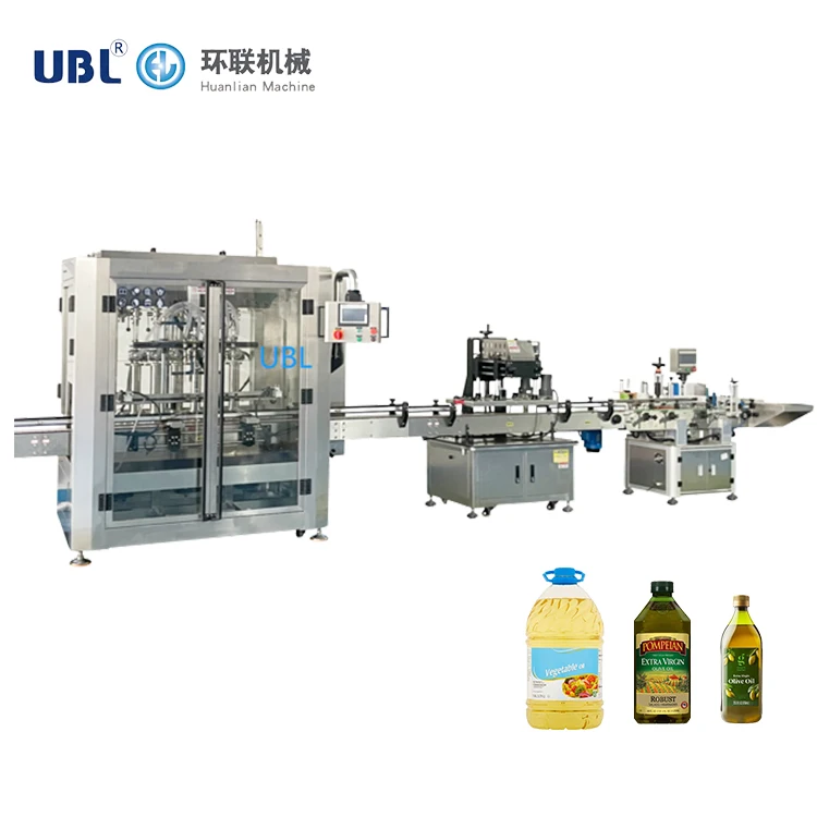 UBL Automatic Edible Cooking Sunflower Olive Musturd Oil Liquid Bottle Filling and Capping Machine