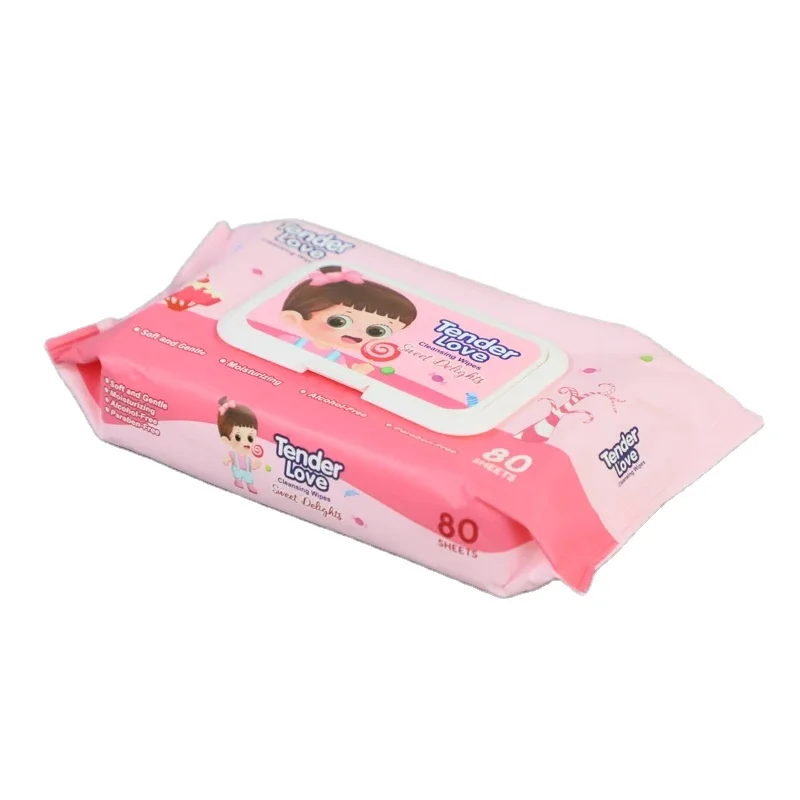 China Factory Oem+Odm 72Pcs/Bag Spunlaced Nonwoven Fabric Cleaning Gentle 104% Pure Water Routine Korea Baby Wipes