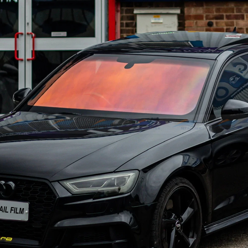 Chameleon Rose Red High Definition Window Tint Film High Insulation Windshield Tint Chameleon Tint Film For Car Window