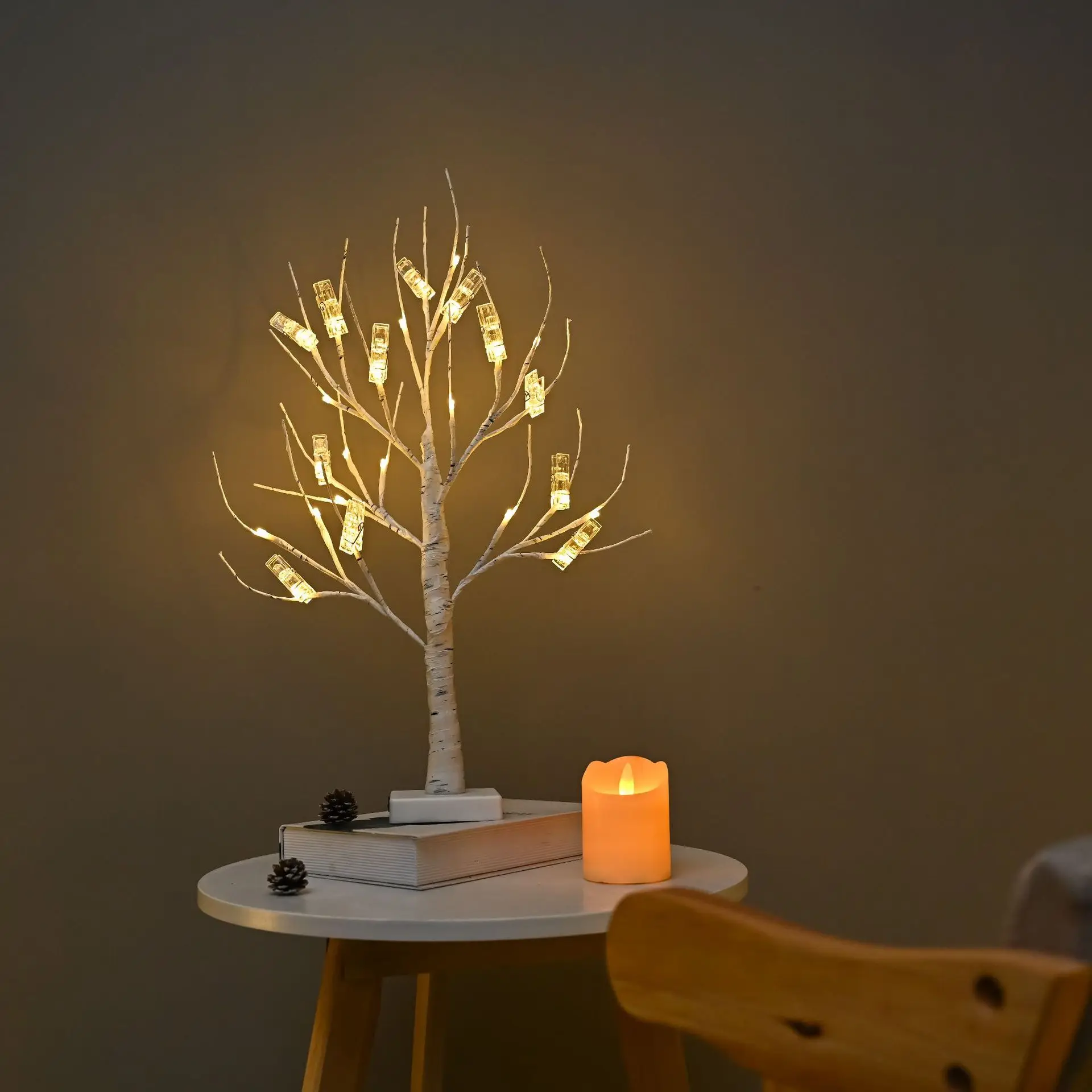 New Easter Tree With 24pcs Easter Egg Decoration Light Up Tabletop Christmas Tree Ornament For Party Led Tree Gift For Family