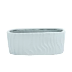 Nordic White Flower Pot Home Decoration Succulent Plant Long Strip shape Desktop Ceramic Flower Pot