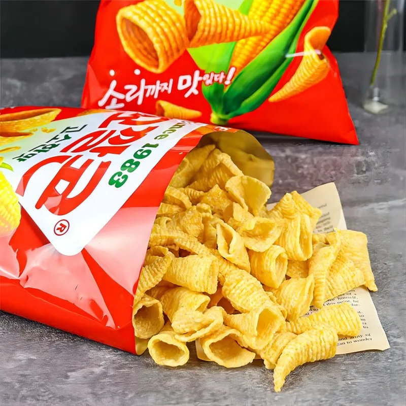 Korean crispy chips wholesale high quality cheap chips 67g Puffed food exotic snacks corn bugles