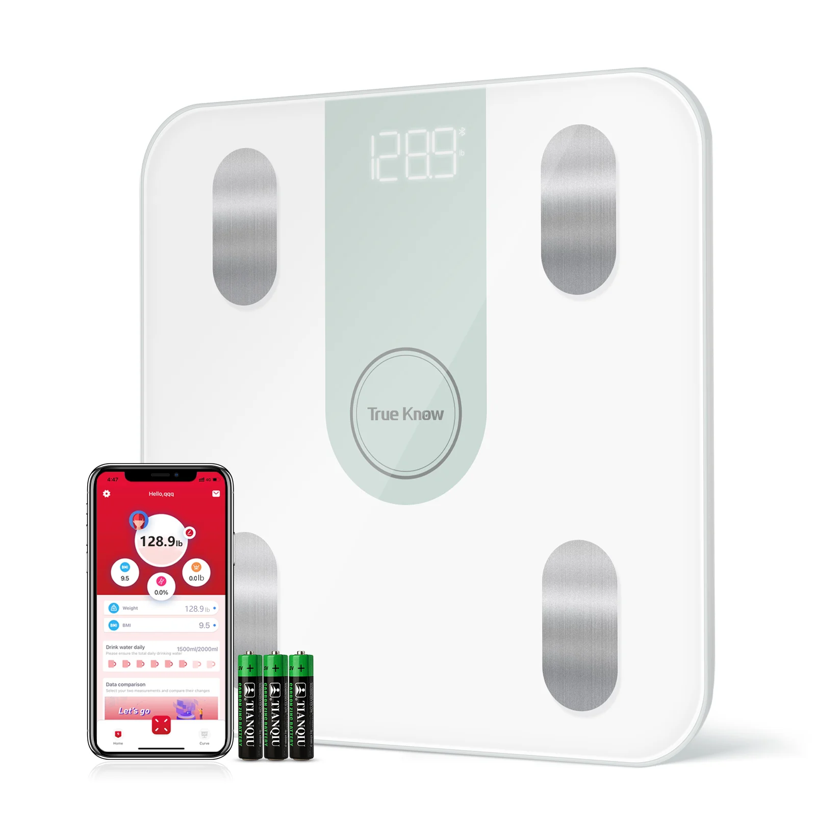 Sinocare APP BMI Analyzer Scale Smart Body Scales Wireless Body Fat Scale