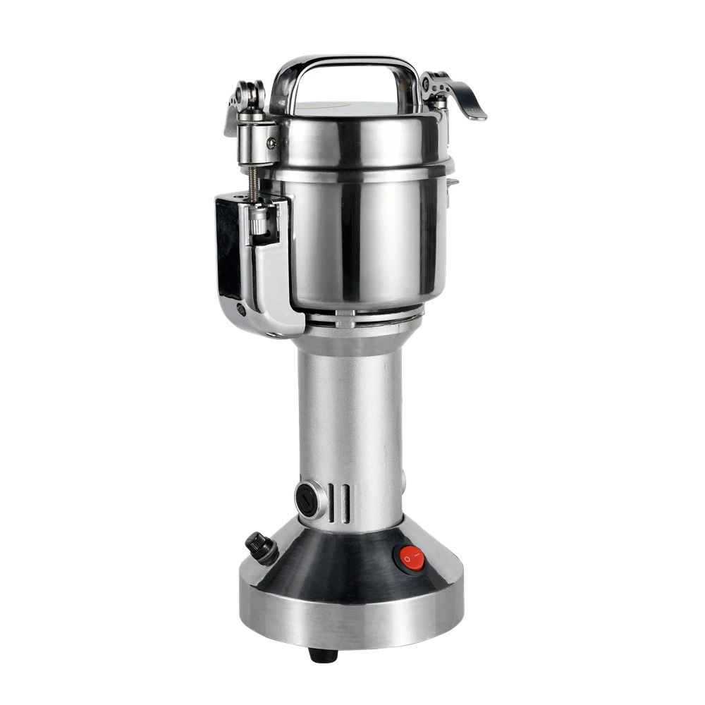 Upright snap shredder open cover and power off Dry spice grinder