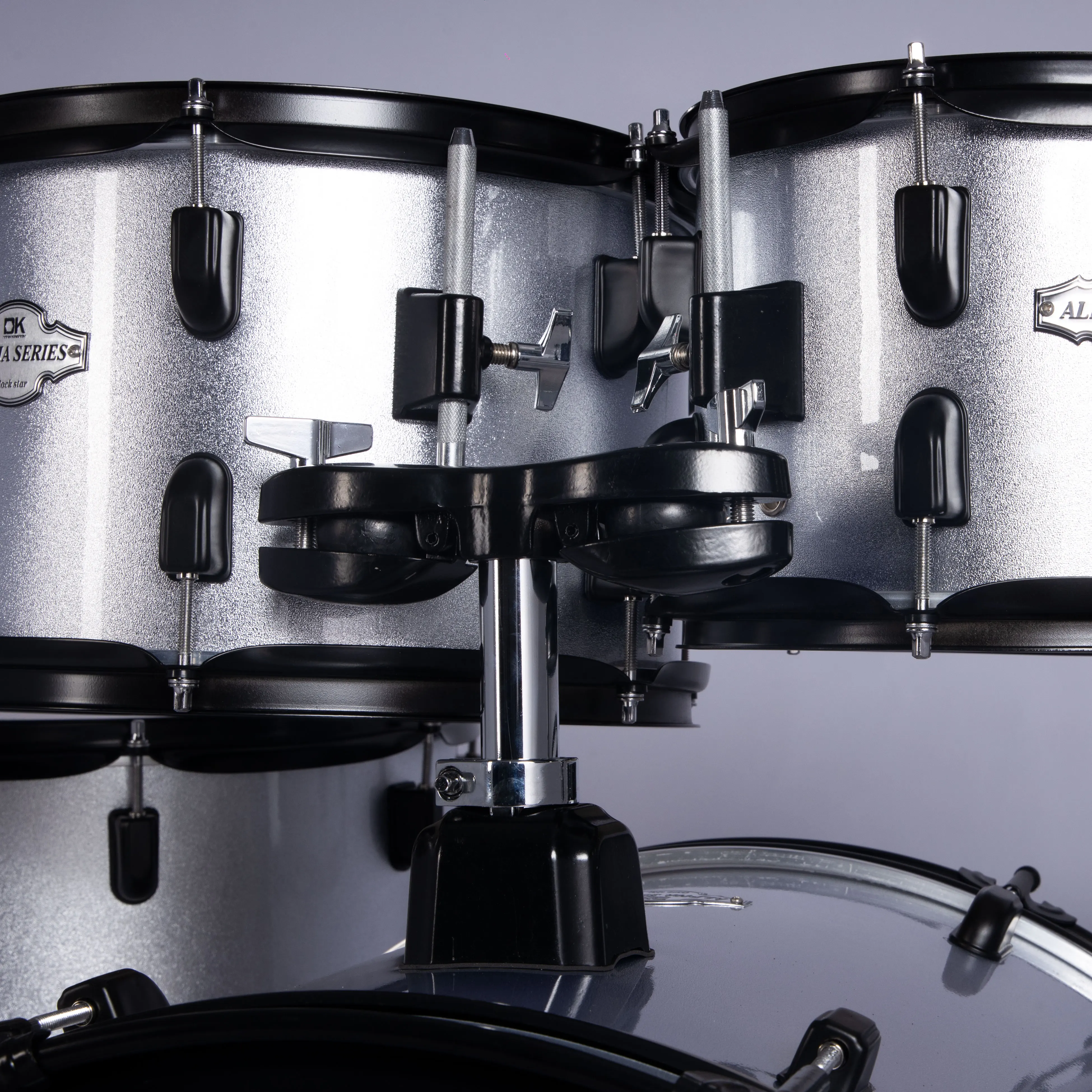 Poplar wood shell musical instrument acustic drum set