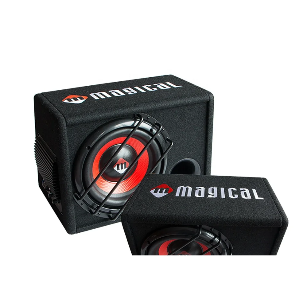 magical D100  1000W Trending Products High Performance 10 inch 12V 300watt 4ohms Powerful Active Car Audio Subwoofer s