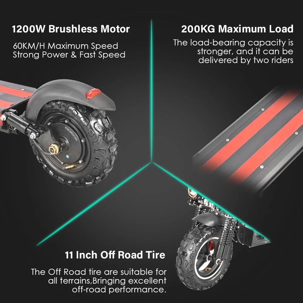 2022 Best Alloy Frame LCD Display 3 Speed 1200W High Speed Brushless Motor seat available Fat Tire Electric Scooter For Adults