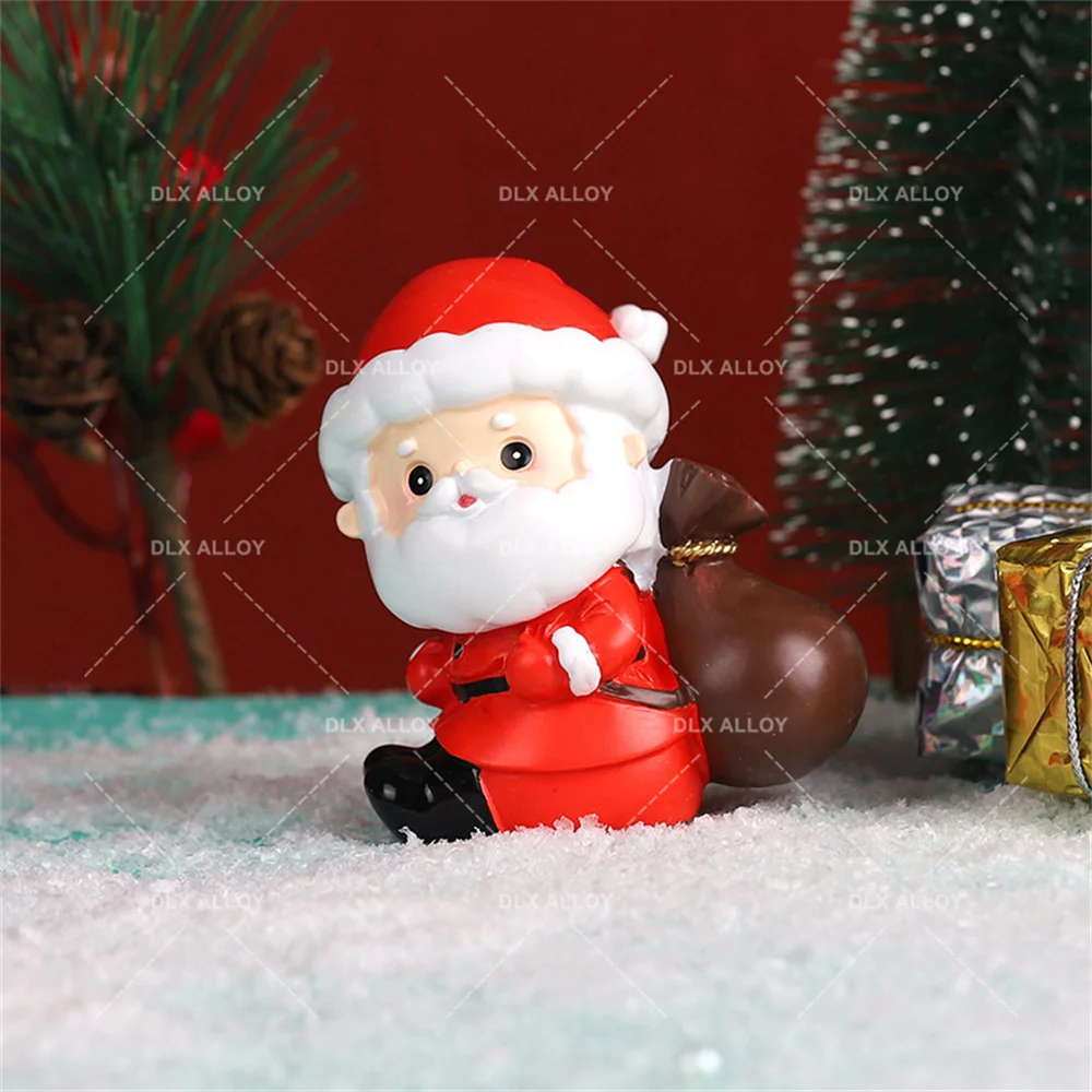 Christmas Charms Flat Back Resin Slim Charms Cartoon Desktop Decorations For Festival