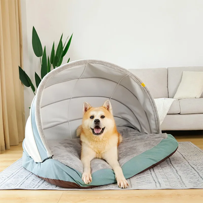 Washable Winter Warm Oversized Enclosed Cat Kennel Bed Dog Teepee Tents Pet Cages & Houses Dog Kennels