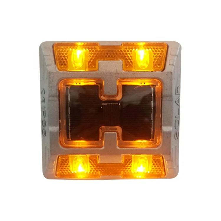 Whterpoof Ip68 Traffic Aluminum Warning Products Rasied Pavement Road Marker Beacon Light led Reflective Solar Road Stud