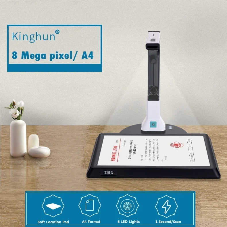 Perfect price good quality Document camera mini Portable A4 High-Speed scanning Document camera For school