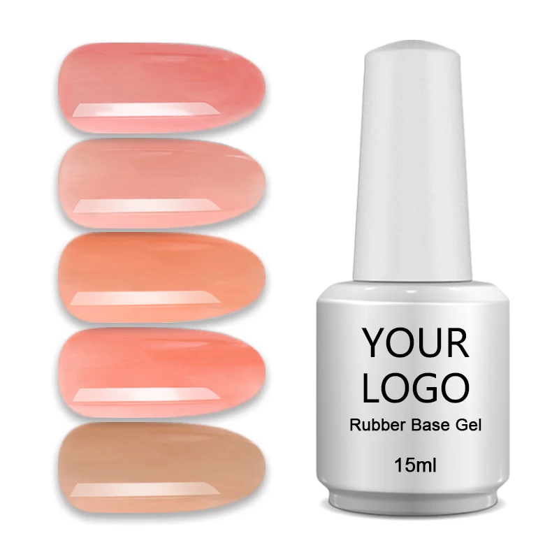 odm gel polish nude pink base nude color nails private label rubber base