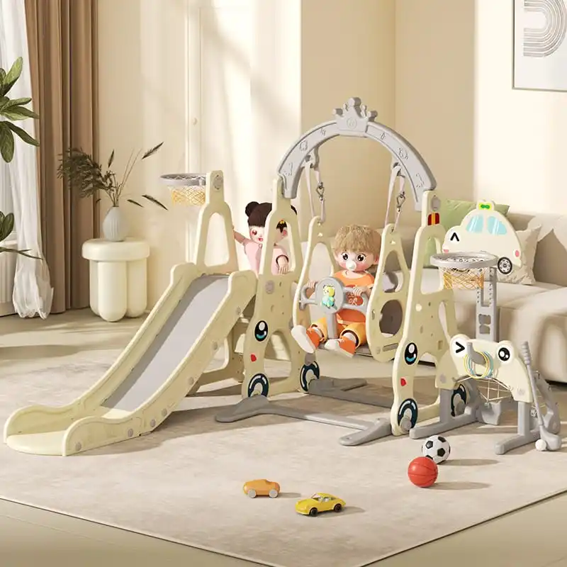 New Wholesale Toddler Indoor Baby Sliding Toys Kids Slides For Children Playground Play Set Plastic Slide And Swing Toy