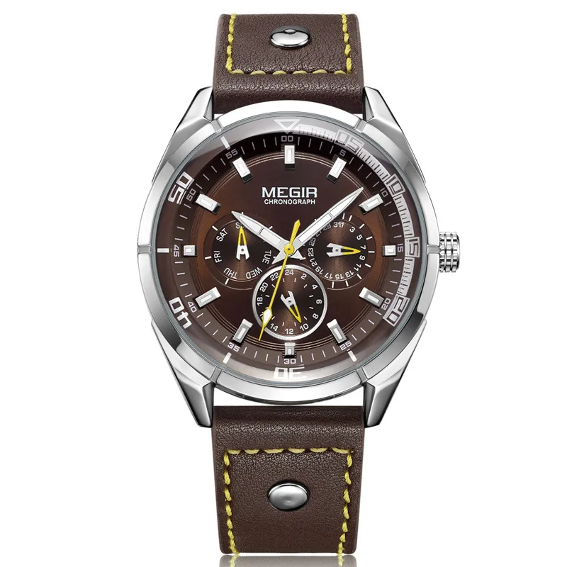 Best Selling waterproof function quartz watch sport quartz watch for men Casual Leather Watches