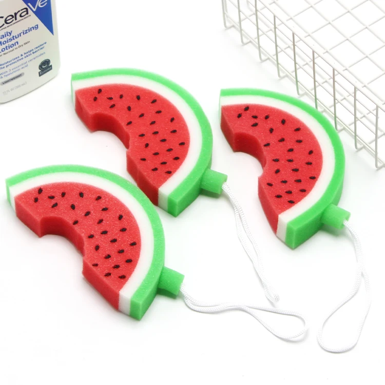 Губка для ванны в форме арбуза, супер мягкая губка с мультяшным рисунком для душа, губка для ванны, губка Luffa для ванны