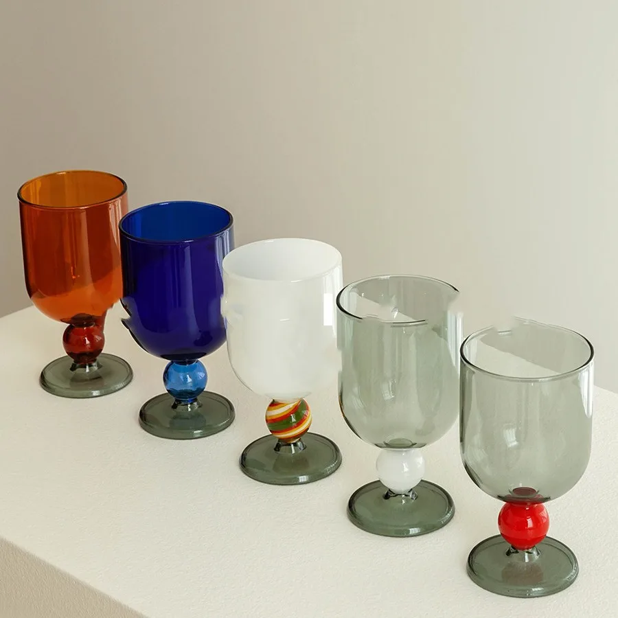 Stained Glass Champagne Cups High Borosilicate Creative Tall Home Large Capacity Wine Cocktail Glass Cup