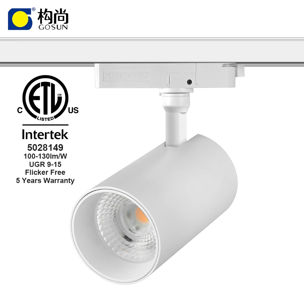 Commercial New Design Support OEM/ODM ETL Standard Anti Glare Flicker Free Spotlight 15-34W Cob Led Track Light