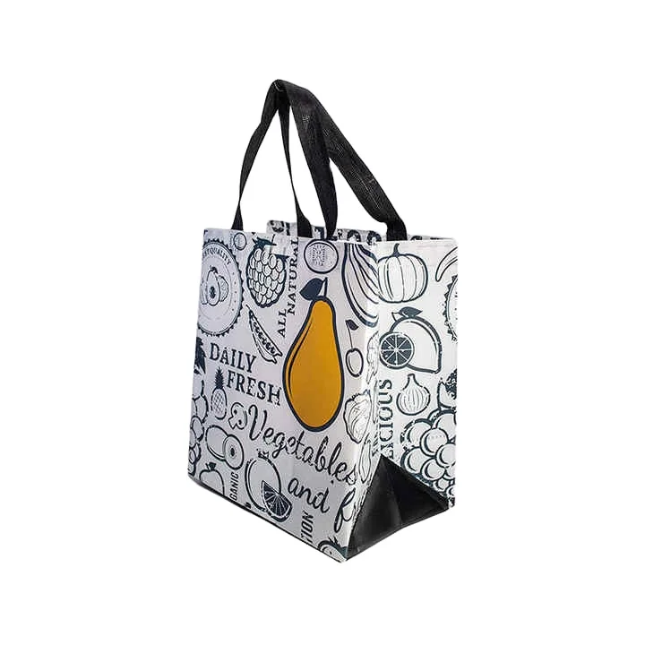 Hot Selling Food Letter Printing Folding Recycle Polypropylene Pp Non Woven Shopping Bag