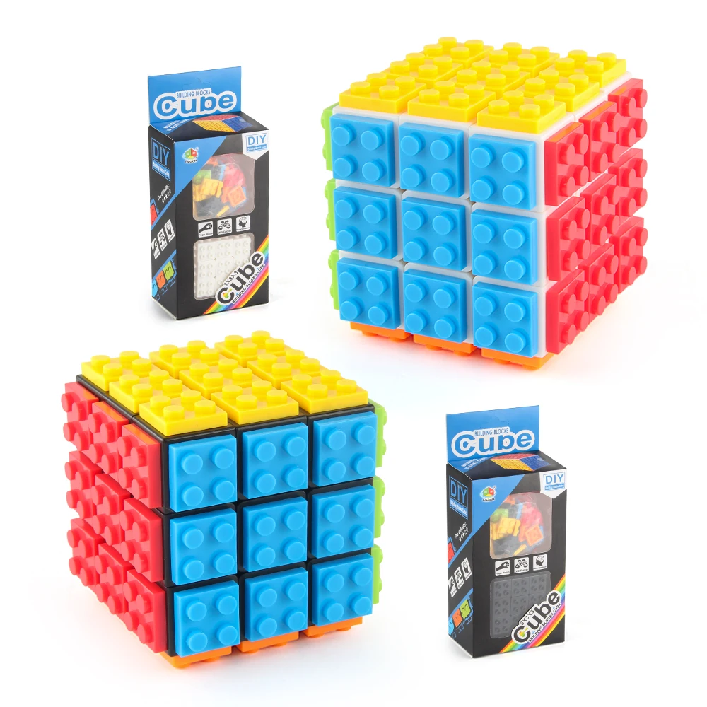 3*3 Magic Cube DIY Building Block Toy STEAM Construction Toy Set Puzzle Cube for Kids Educational Toy