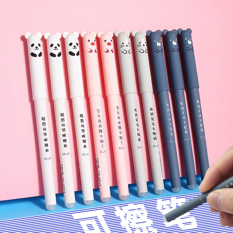 Wholesales School Stationery Cute Kawaii erasable gel pen 0.35mm wholesale stationery gifts signature pen