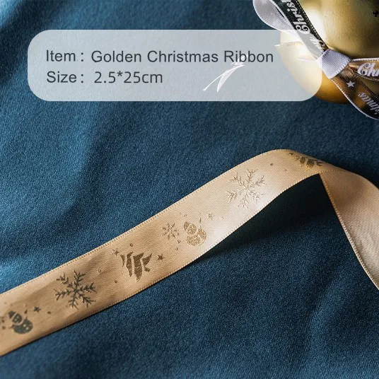 25yard/roll Christmas Ribbon Gift box Decoration well-designed packaging ribbon gift box Christmas gift Christmas design