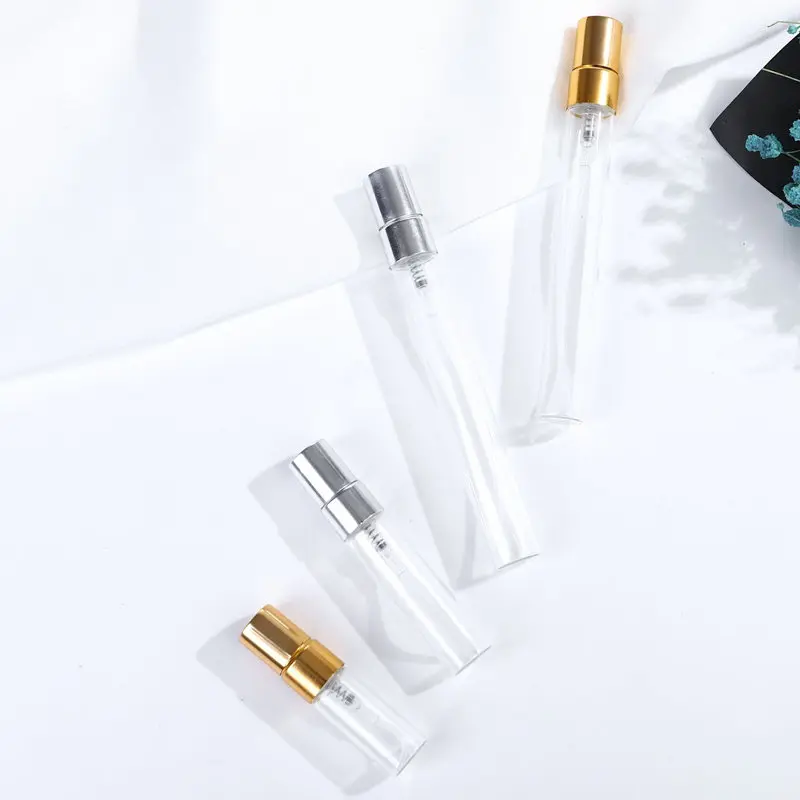 100pcs/lot 2ml Travel Portable Transparent Vials Custom Logo Perfume Bottle Spray Glass Bottles  Empty Sample Refillable Bottles