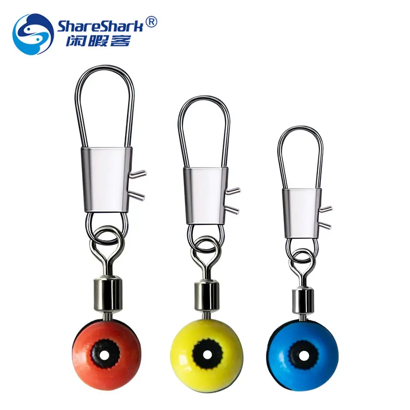 100pcs/bag Fishing Line Hook Swivels Shank Clip Connector Snap Sea Space Beans Lure Fishing Hooks Connector