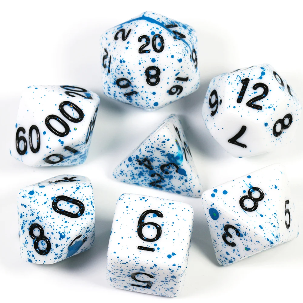 Многосторонние игры Polyhedral Dice TRPG DND 7 шт./компл. D4 D6 D8 D10 D12 D20 для настольных игр